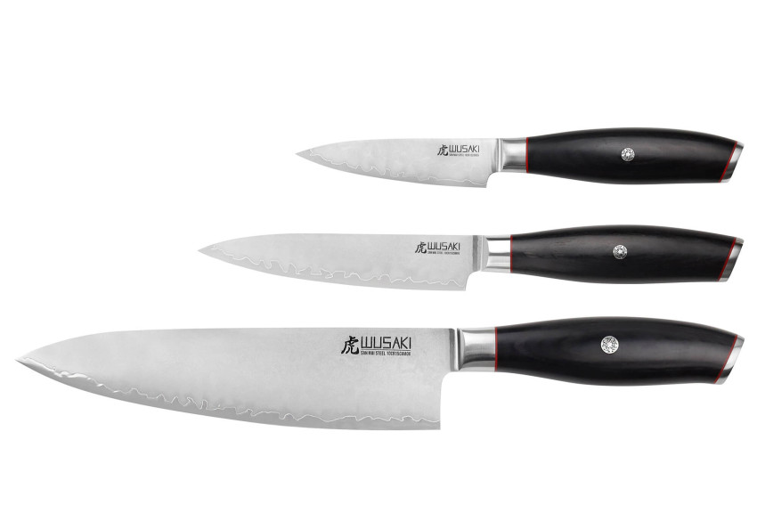 Coffret de couteaux Wusaki Fujiko Black 10CR 3 pièces - Universel + Chef + Office