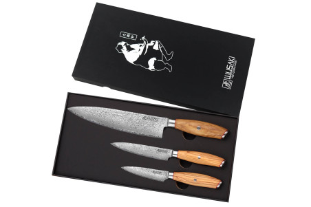 Coffret de couteaux Wusaki Fujiko 10CR 3 pièces - Chef + Office + Universel