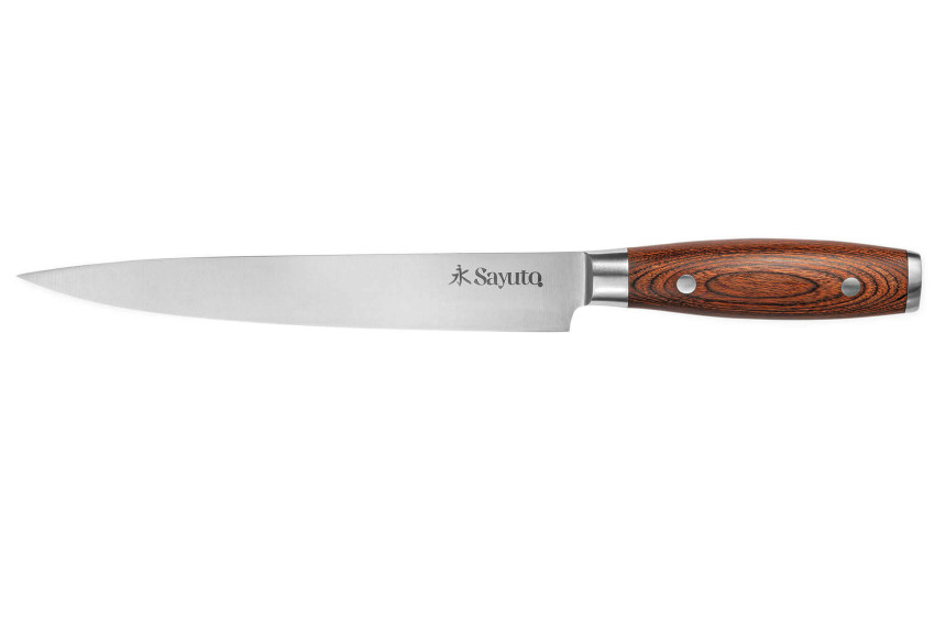 Couteau à découper Sayuto Pakka X50 lame 20,5cm manche pakka