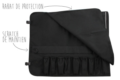 Trousse à couteaux Wusaki vide 9 emplacements + 2 poches 2