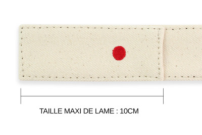Étui à couteaux de cuisine en lin - lame max 10cm 2
