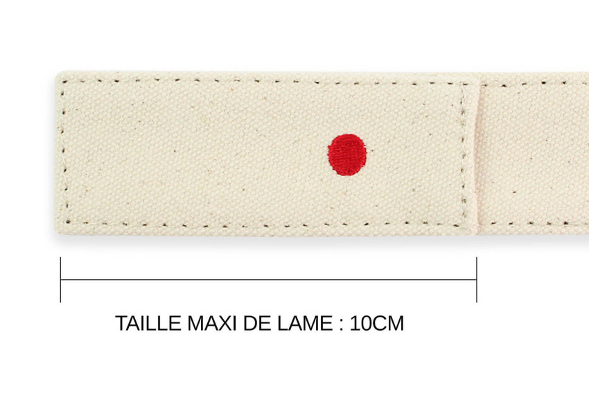 Étui à couteaux de cuisine en lin - lame max 10cm