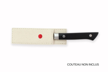 Étui à couteaux de cuisine en lin - lame max 10cm