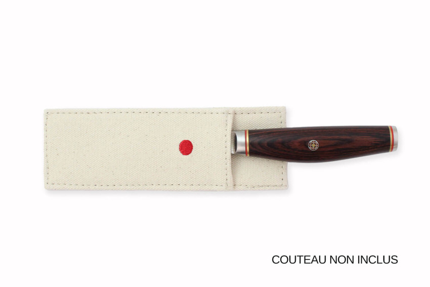 Étui à couteaux de cuisine en lin - lame max 13cm