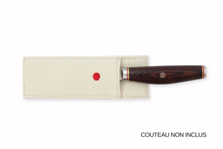 Étui à couteaux de cuisine en lin - lame max 13cm