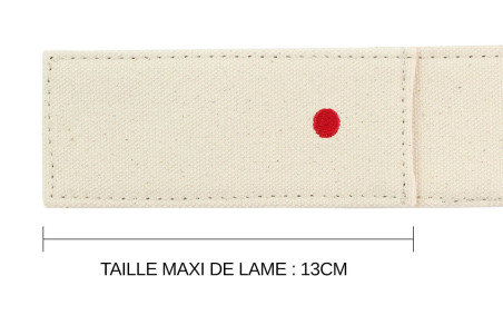 Étui à couteaux de cuisine en lin - lame max 13cm