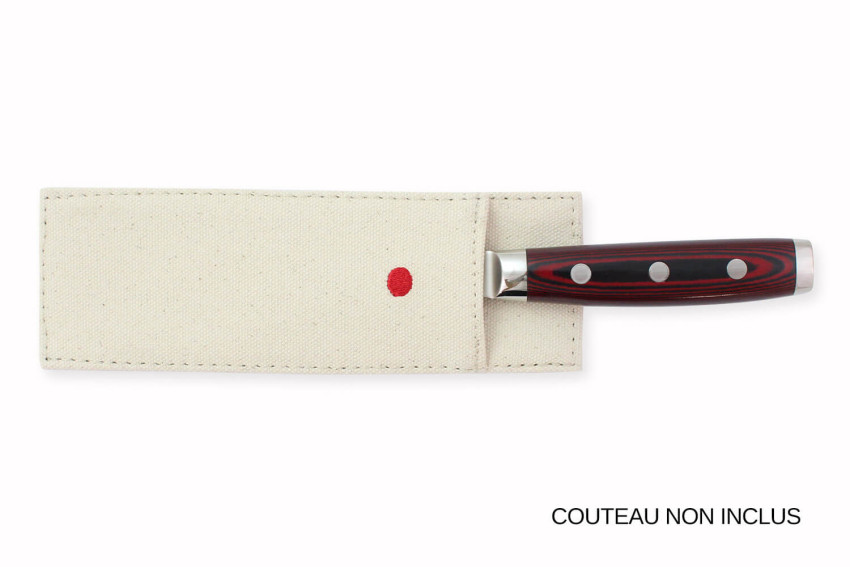 Étui à couteaux de cuisine en lin - lame max 16cm