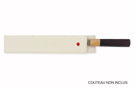 Étui à couteaux de cuisine en lin - lame max 25cm
