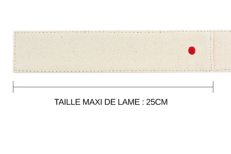 Étui à couteaux de cuisine en lin - lame max 25cm