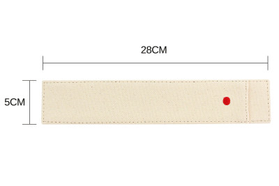Étui à couteaux de cuisine en lin - lame max 25cm