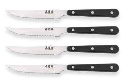 Set couverts de table Wusaki Japan - 4 couteaux à steak dentelés