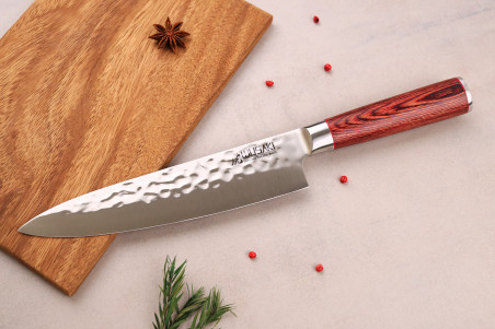 Couteau Wusaki Pakka X50 Chef lame 20cm manche pakka