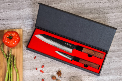 Coffret de couteaux Sayuto Sequoia San Mai 2 pièces - Chef + Office 2