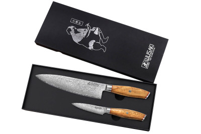 Coffret de couteaux Wusaki Fujiko 10CR 2 pièces - Chef + Office