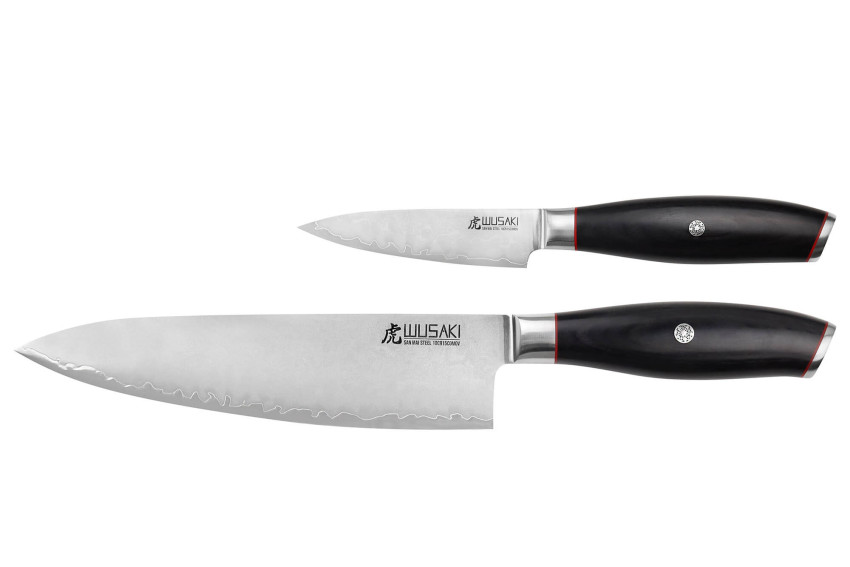 Coffret de couteaux Wusaki Fujiko Black 10CR 2 pièces - Chef + Office