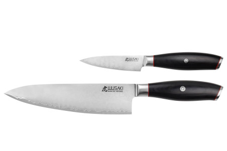 Coffret de couteaux Wusaki Fujiko Black 10CR 2 pièces - Chef + Office