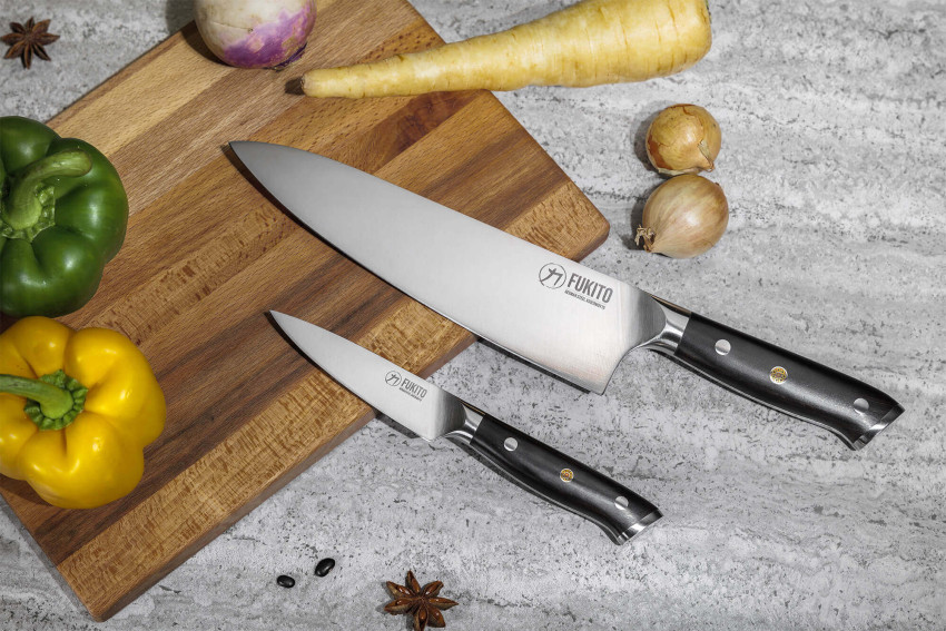 Coffret de couteaux Fukito Ebène X50 2 pièces - Chef + Office