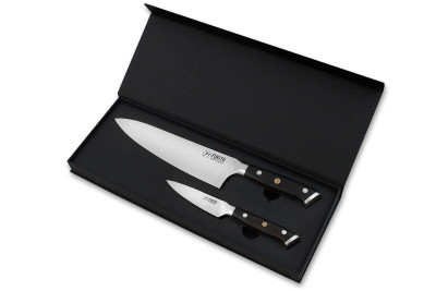 Coffret de couteaux Fukito Ebène X50 2 pièces - Chef + Office