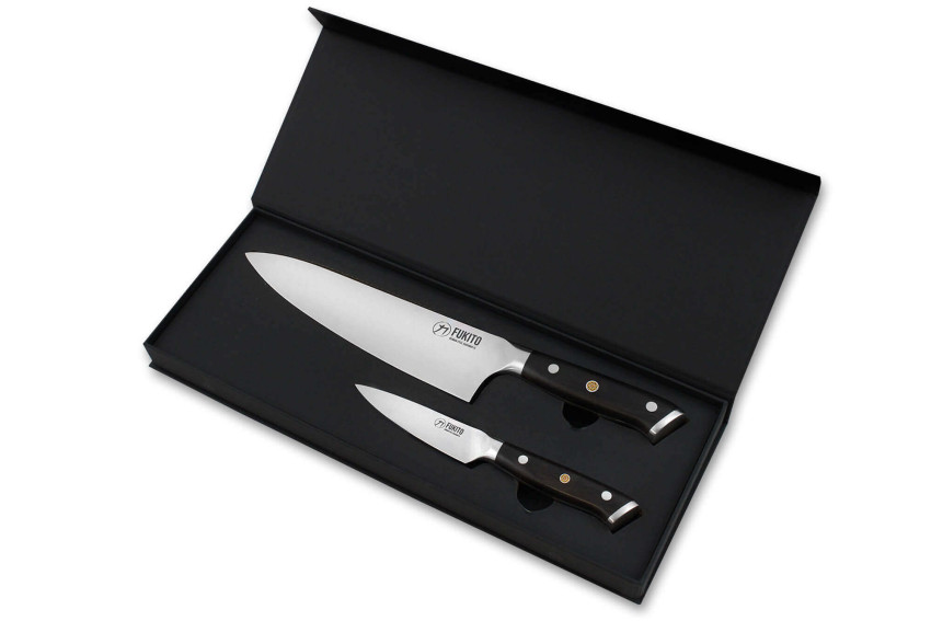 Coffret de couteaux Fukito Ebène X50 2 pièces - Chef + Office