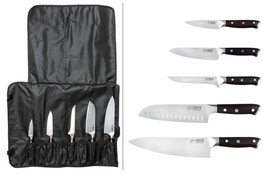Mallette Fukito Ebène X50 - 5 couteaux de cuisine