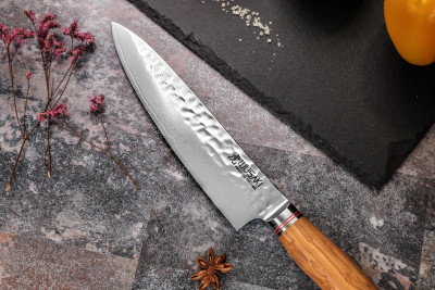 Couteau Wusaki Damas Olive 10CR Chef 20cm 2