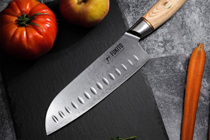 Couteau Fukito Pakka San Mai Santoku 18cm