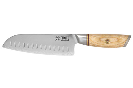 Couteau Fukito Pakka San Mai Santoku 18cm