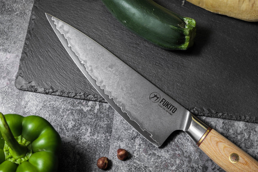 Couteau Fukito Pakka San Mai Chef 21cm