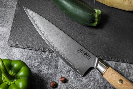 Couteau Fukito Pakka San Mai Chef 21cm