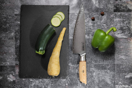 Couteau Fukito Pakka San Mai Chef 21cm
