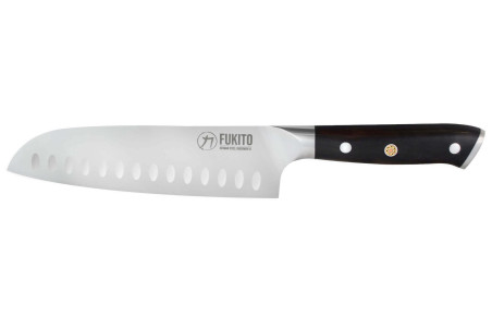 Couteau Fukito Ebène X50 Santoku lame 18cm