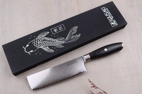 Couteau Wusaki Fujiko Black 10CR - Nakiri lame San Maï 17cm