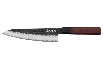 Couteau de cuisine Sayuto Séquoia San Mai Chef martelé 21cm