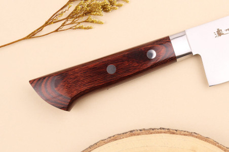 Couteau de cuisine japonais Satake Cutlery Brown Pakka VG10 Santoku 17cm