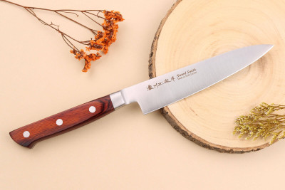Couteau de cuisine japonais Satake Cutlery Brown Pakka Office 13,5cm 2