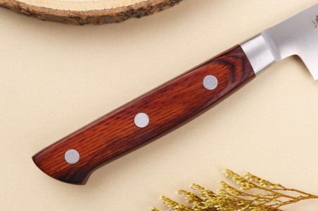Couteau de cuisine japonais Satake Cutlery Brown Pakka Office 13,5cm