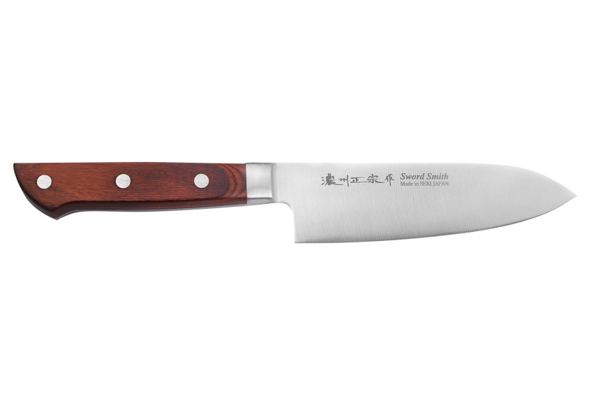 Couteau de cuisine japonais Satake Cutlery Brown Pakka Santoku 15cm