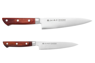 Coffret de couteaux japonais Satake Cutlery Brown Pakka Chef + Office