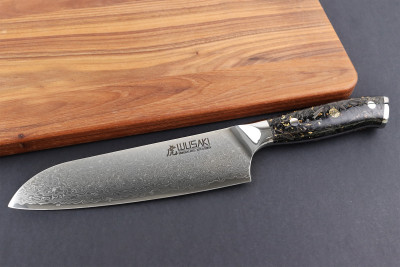 Couteau Wusaki Sakin Damas 10Cr Santoku lame 17cm 2