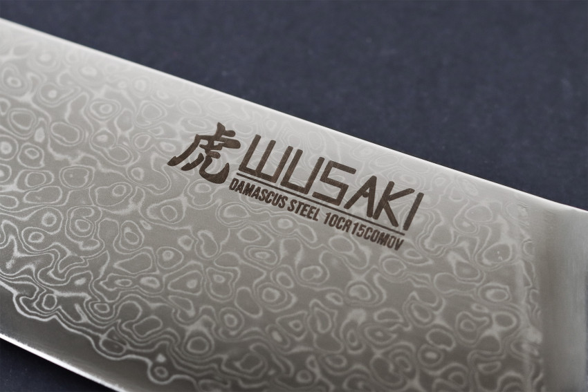 Couteau Wusaki Sakin Damas 10Cr Santoku lame 17cm