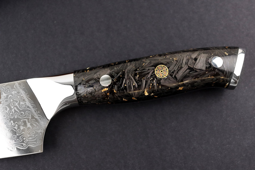 Couteau Wusaki Sakin Damas 10Cr Kiritsuke lame 20cm