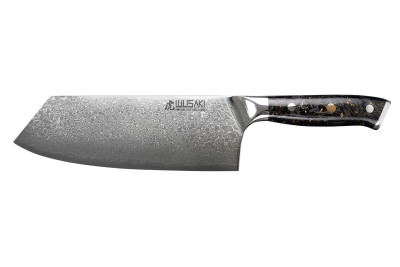 Couteau Wusaki Sakin Damas 10Cr Chef Chinois lame 19cm