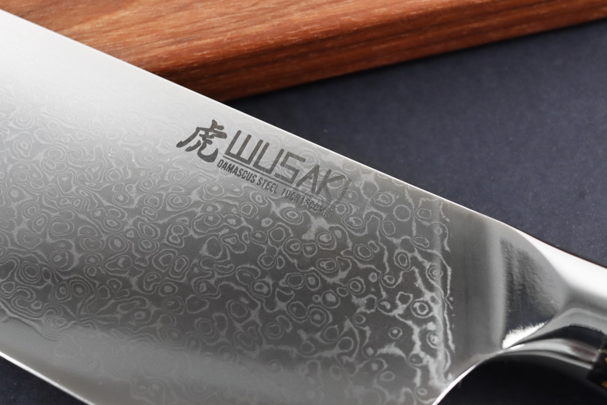 Couteau Wusaki Sakin Damas 10Cr Chef Chinois lame 19cm
