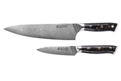 Coffret de couteaux Wusaki Sakin Damas 10Cr 2 pièces - Chef + Office