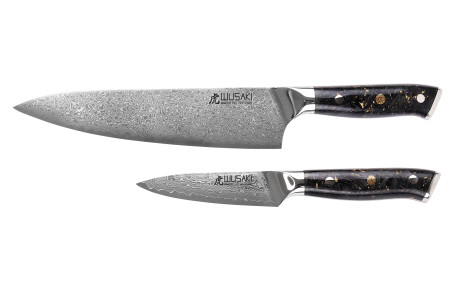 Coffret de couteaux Wusaki Sakin Damas 10Cr 2 pièces - Chef + Office