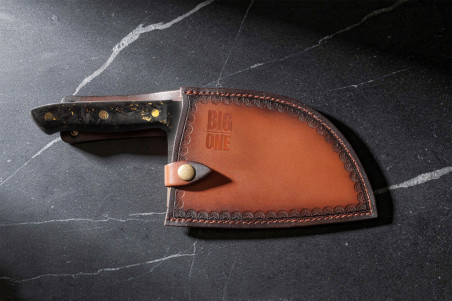Couteau XL Wusaki BIG ONE brut de forge lame 17,5cm + étui